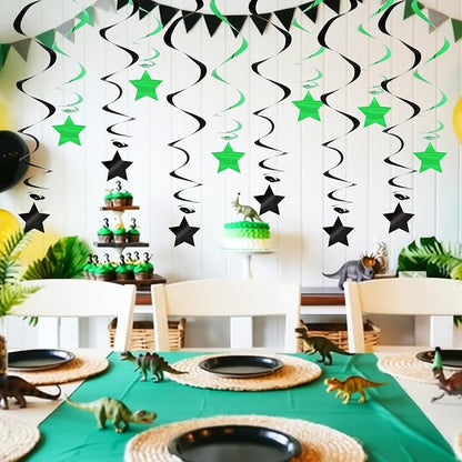 BEISHIDA Green Black Silver Stars Hanging Swirls Graduation Hanging Ornament - Image 3