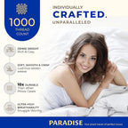 THREAD SPREAD 100% Egyptian Cotton Pillow Cases - High Thread Count Pillowcases Queen/Standard Size Pack of 2, Soft & Breathable Extra Long Staple Sateen Cotton Pillow Covers for Bed - Light Blue