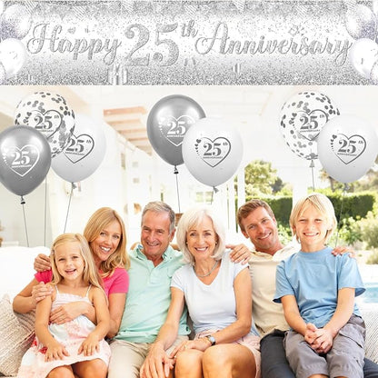 Silver 25th Wedding Anniversary Decorations - Image 4