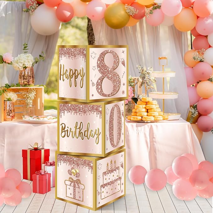 Guiruiy 3Pcs 80th Birthday Decorations Balloon Gift Boxes - Image 5