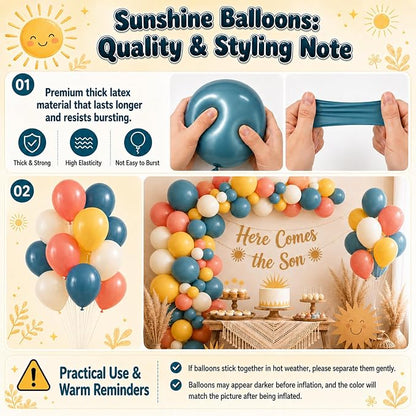 Blue Orange Yellow Balloons - Image 7