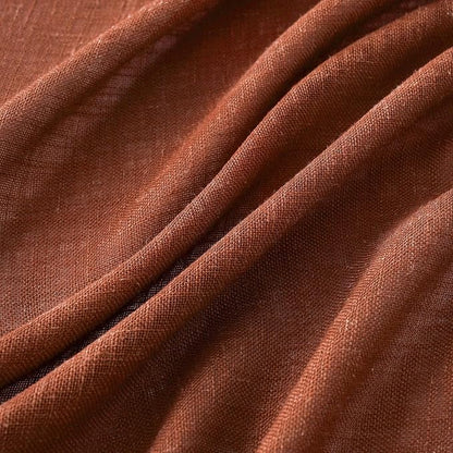 MIULEE Burnt Orange Fall Linen Curtains 42x63 Inch 2 Panels - Image 4