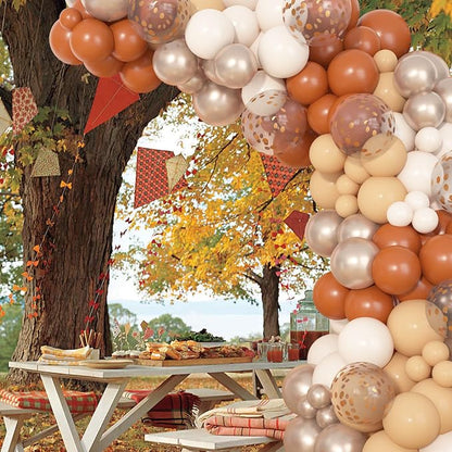 Ouddy Party 129Pcs Burnt Orange Balloons Different Sizes 18 12 10 5 Inch | 6Pcs - Image 6
