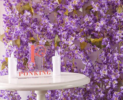 Artificial Flower Garland 2pcs 5.6ft Hydrangea Vine Decor, Hanging Faux - Image 8