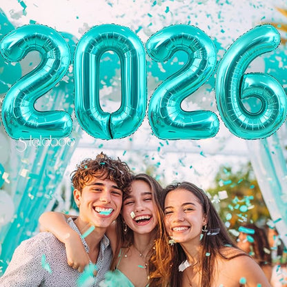 40 Inch Big Teal Blue Number 1 Foil 0-9 Mylar Helium Balloons | Large Digital - Image 5