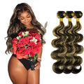28 30 32 Inch Highlight Bundles Human Hair P1B27 Body Wave Bundles Brazilian Virgin Remy Hair Extensions Double Weft Real Highlight Blonde Body Wave Bundle Hair Weave