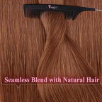 YoungSee Tape in Hair Extensions Copper Tape in Extensions Human Hair 14Inch Tape in Real Hair Extension Copper for Women 20Pcs 50G