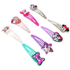 Disney Minnie Kids Hair Clips for Girls Snap Clips 8 Pack Multi Color Ages 3+
