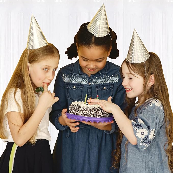 5 Pack White Fringe Foil Curtain 3.2ft x 8.2ft Tinsel Backdrop Streamers - Image 5