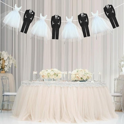 Bridal Shower Banner Decoration Glitter Wedding Party Decorations - Image 8