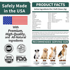 Dog Multivitamin, Glucosamine Chondroitin for Dogs, Dog Vitamins and Supplements, Probiotics, Krill Oil for Hip & Joints, Skin, Coat, Immune Health, Heart, Digestion (180 Chews, Beef)
