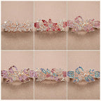 Geyoga 6 Pieces Vintage Hair Barrettes for Women Retro Flower French Pearl Crystal Rhinestones Clips Hair Pins for Women Styling Accessories(Shining Style)