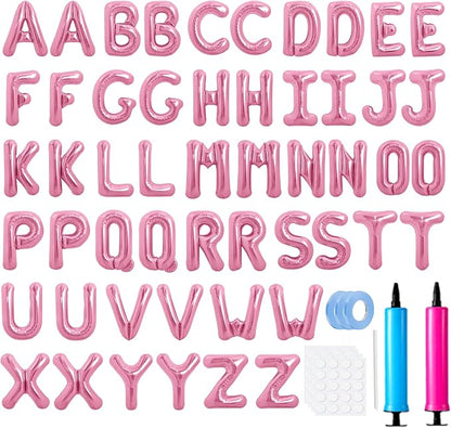 LIOZEOKUN Letter Balloons 16 Inch Alphabet A-Z Mylar Foil Balloons 2 Set by LIOZEOKUN