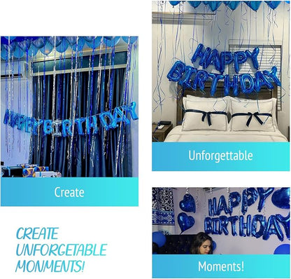52 Pcs 16 Inch Blue Letter Foil Balloons, 2 Sets of A-Z, Mylar Metallic - Image 3