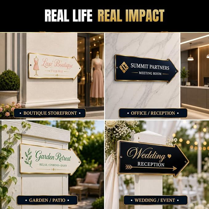 Custom sign outdoor LEFT arrow sign by BCB | direction signs Printed in USA | - Image 6