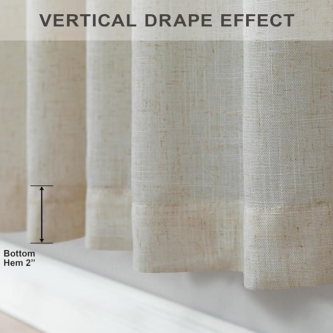 Flax Linen Curtains 84 Inch Length - Image 5