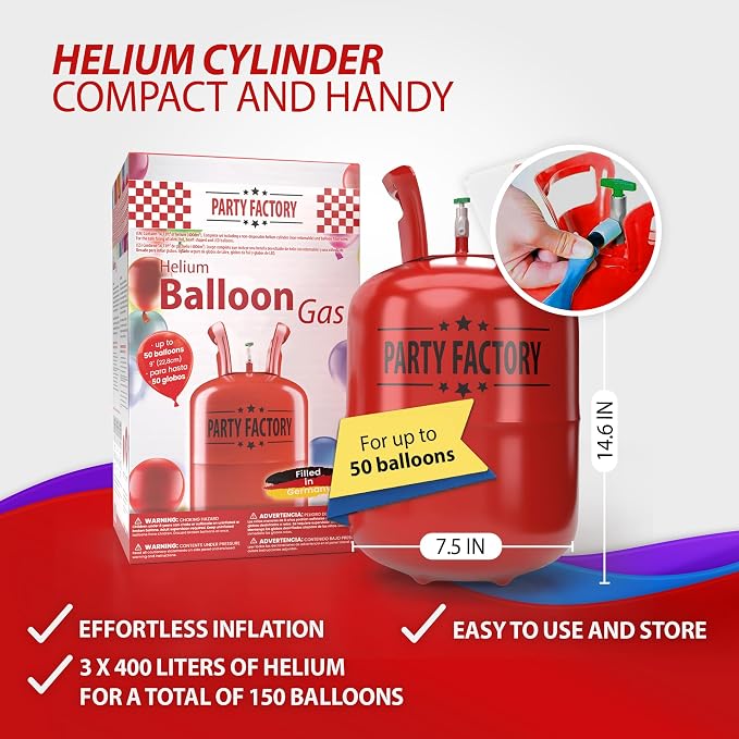 Party Factory – 3x Helium Tank - Image 4
