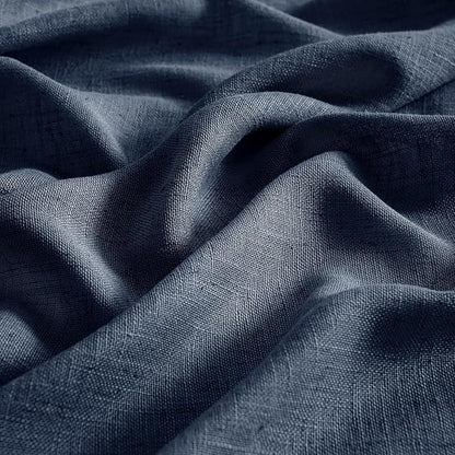 MIULEE Navy Blue Linen Curtains 52x108 Inch Length 2 Panels - Image 4