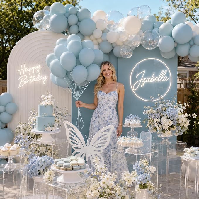 Dusty Blue Balloons - Image 7