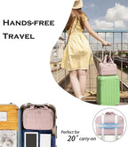 Travel Toiletry Bag for Women, Large Wide-open Puffy Cosmetic Makeup Bag with Wet-Dry Separation, Multi-Pocket Organizer with Carry Handle for Toiletries, Cosmetics, Essentials, Light Pink