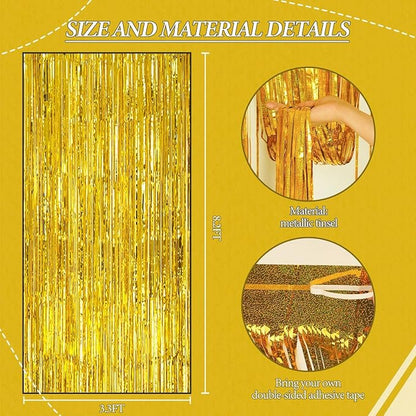 DECOCKRAT 3 Pack Foil Fringe Backdrop - Image 3