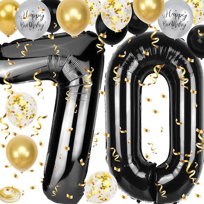 70th Birthday Decorations for Men Women, 40 inch 70 Balloon Numbers by Unknown