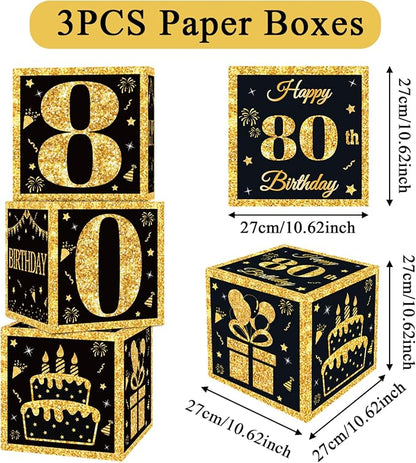 80th Birthday Decorations Boxes - Image 4