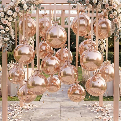 Jenaai 30 Set Round Foil Balloons Bulk 22 Inch 4d Metallic Giant Balloons Set - Image 4