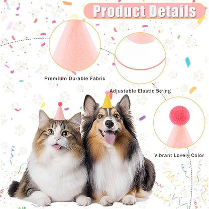 CANREVEL Mini Party Hats for Stuffed Animals Headwear, Birthday Hats - Image 4