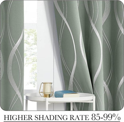 NICETOWN Greyish Green Curtain Panels - Image 5