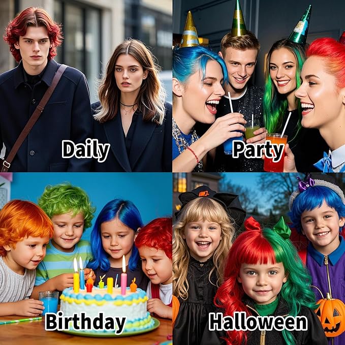 Halloween Hair Spray,Temporary Hair Color Spray for Women Kids Men,Washable Hairspray,Colored Hair Spray,Color Hairspray for Halloween,Party,Cosplay,Christmas Day (03#Black)