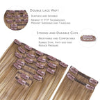 WENNALIFE Clip in Hair Extensions, 150g 14 Inch 9pcs Balayage Dirty Blonde with Platinum Ends Remy Hair Thicker Double Weft Extensiones De Cabello Humano Con Clip Ins Straight Full Volume