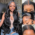 32Inch Wigs Human Hair 180% Density 13x6 Body Wave Lace Front Wigs Human Hair Pre Plucked for Women HD Transparent Lace Frontal Wigs Natural Glueless Wig