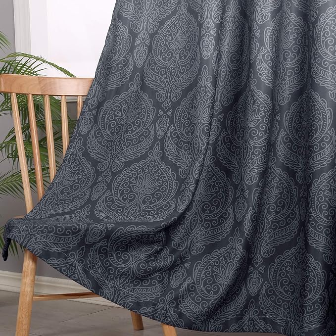 DWCN Grey Blackout Curtains - Image 3