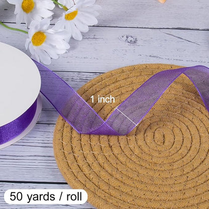 Sheer Organza Ribbon 1 Inch Chiffon Ribbons - Image 3