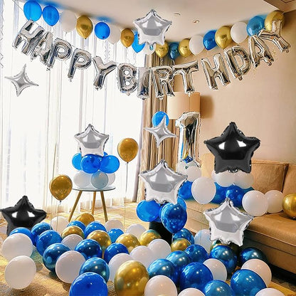 CANREVEL Happy Birthday Banner Decorations + 12Pcs Star Balloons, - Image 7