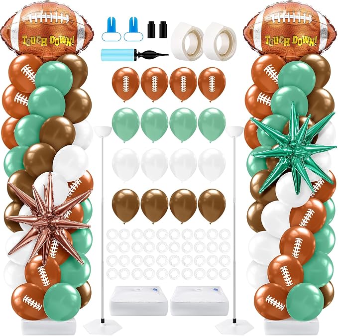 Kasyat 2 Sets Football Balloon Column Stand Kit by Kasyat