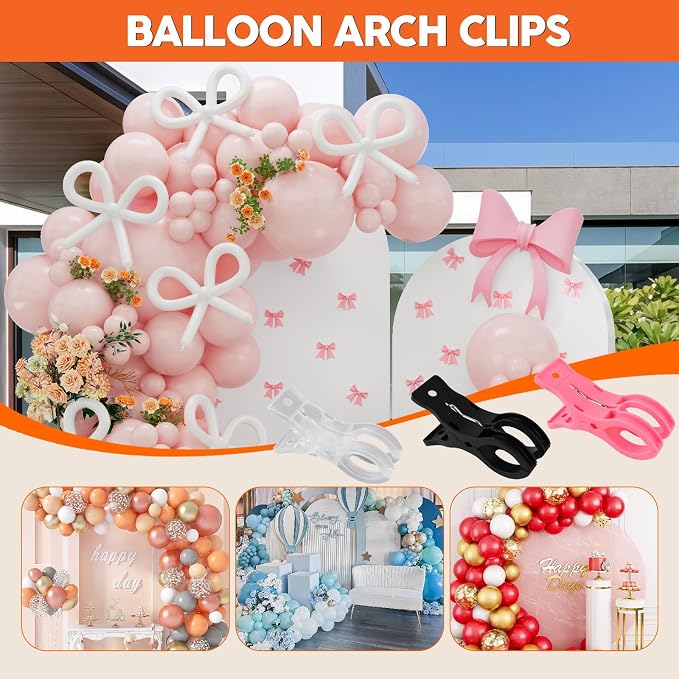 10 Pack Pink Balloon Arch Clips, 3 1/2 x 1 x 1 4/5 Inch balloon arch clamps - Image 7