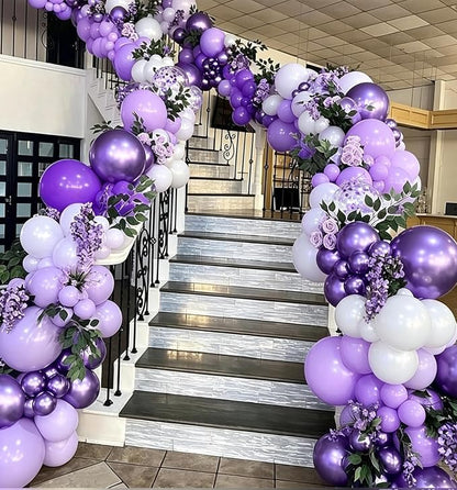 Purple Balloons 50pcs 12 Inch Light Pastel Dark Metallic Purple Balloons | - Image 5