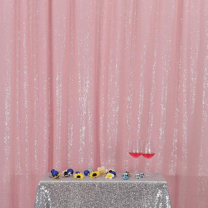Poise3EHome Pink Sequin Backdrop, 10Ft x 10Ft Glitter Photography Background by Poise3EHome