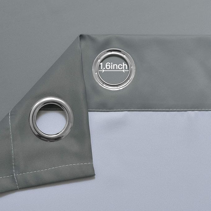 Yakamok Ombre Curtains Grey and Greyish White - Image 5