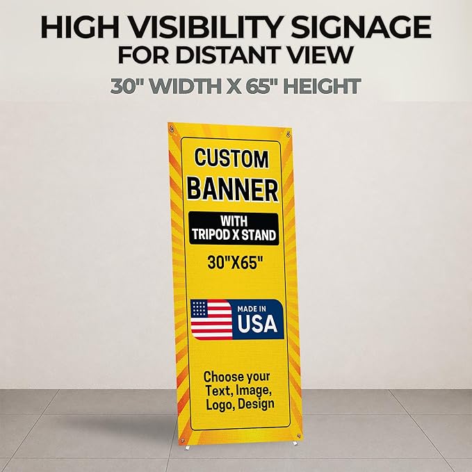DC Custom X Banner Stand business banners and signs customize made in USA | - Image 5