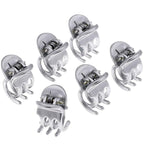 Camila Paris CP2914 French Hair Clip for Women, Set of 6 Extra Small Silver, Girls Hair Claw Clip Jaw Fashion Durable Styling Hair Accessories for Women, Ladies Strong Hold Grip Clamp, Made in France