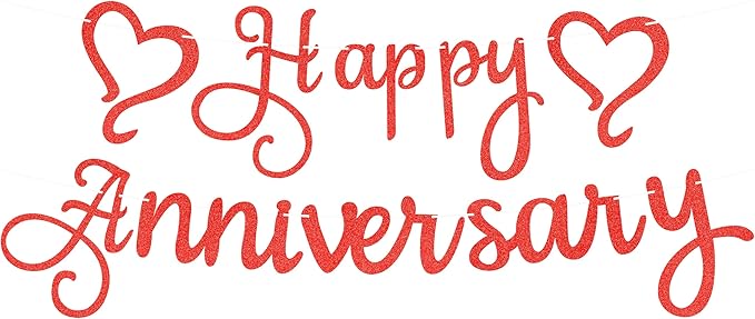 Pre-Strung Happy Anniversary Banner by EONNCNT