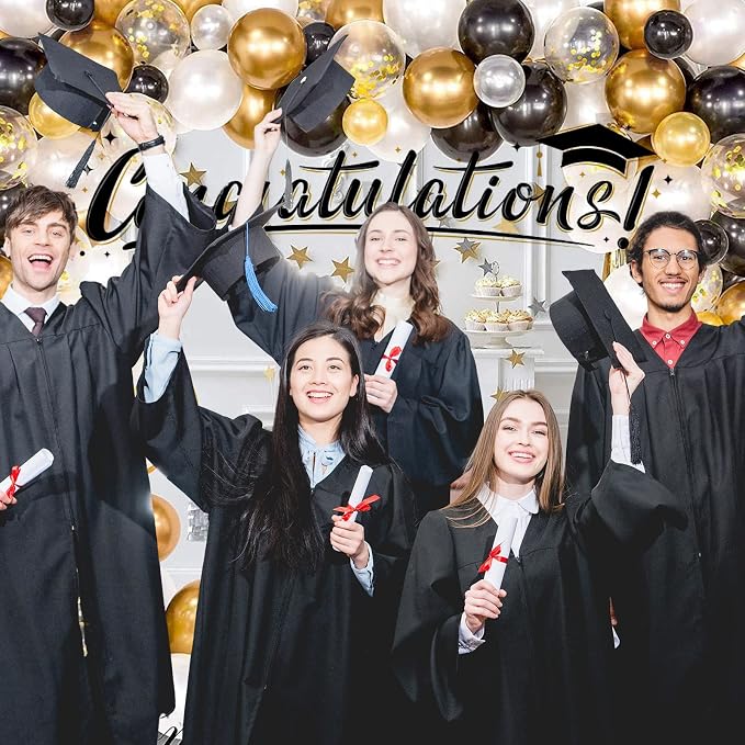 RUBFAC Black and Gold Balloons, 2026 Graduation Party Decorations Balloons - Image 6