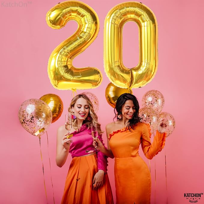 KatchOn Gold 0 Balloon Number 40 Inch, Number 0 Foil Mylar Balloon Zero - Image 7