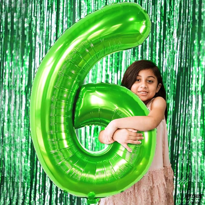 KatchOn, Giant Light Green Number 6 Balloon, 40 Inch | 6th Birthday Balloon | - Image 2
