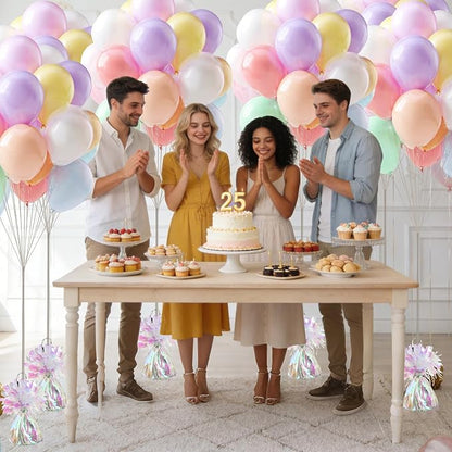 9 PCS Metallic Wrapped Balloons Weights Opalescent Helium Balloon Weight - Image 7