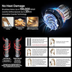 Hair Dryer Brush, 5 in 1 Blow Dryer Brush Set, High Speed Hot Air Styler, Auto Wrap Curlers for Frizz-Free Volume, Smooth Hair&No Heat Damage Hair Styling Tools Gift for Drying Curling Straightening
