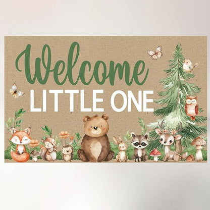 Woodland Banner for Woodland Baby Shower Decorations | Forest Animal Banner by Unknown
